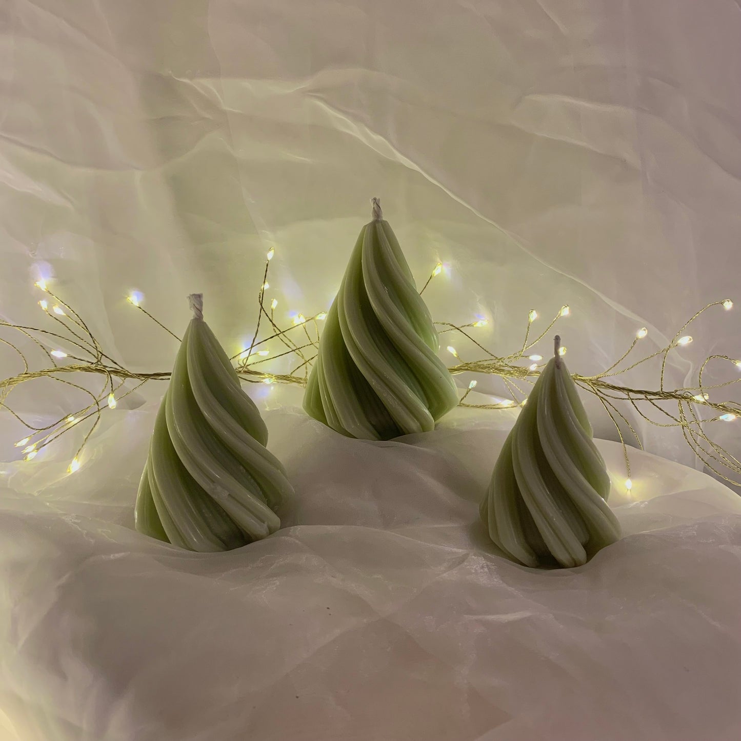 Twisted Christmas Tree Candles